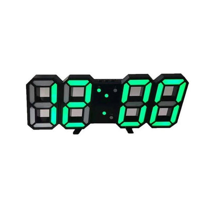 Sleek 3D Digital Wall Clock with Adjustable Glow
