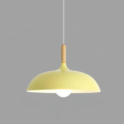 Natural Oak Hanging Light Fixture with Scandinavian Flair