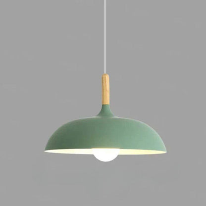 Natural Oak Hanging Light Fixture with Scandinavian Flair