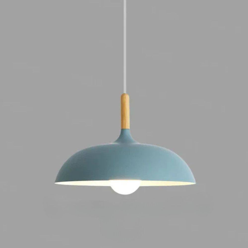 Natural Oak Hanging Light Fixture with Scandinavian Flair