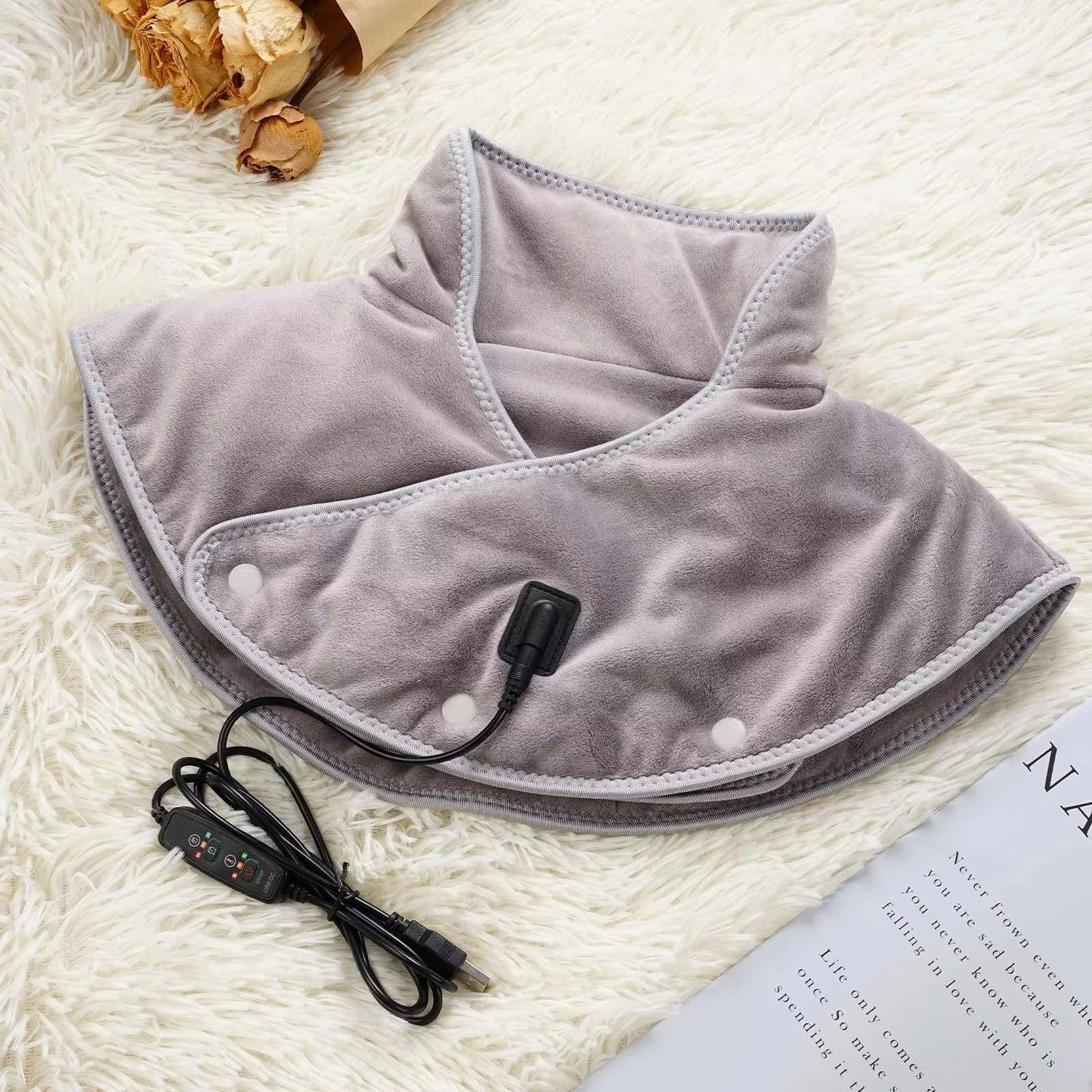 Comforting USB Heated Wrap for Neck and Shoulders with Adjustable Settings