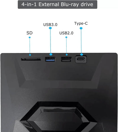 All-in-One External CD/DVD Burner with SD Card & USB Reader