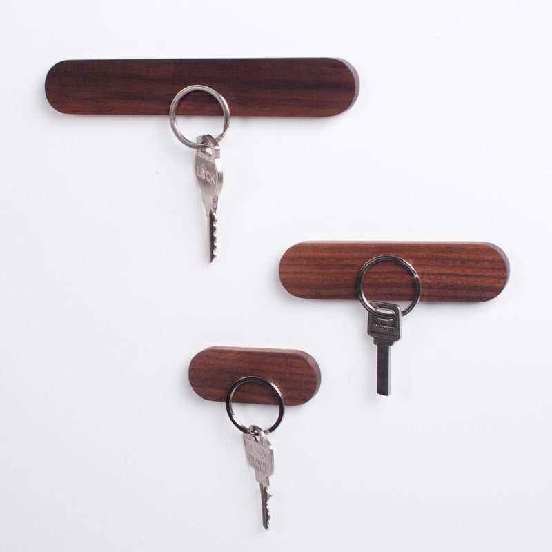 Stylish Wooden Key Organizer with Strong Magnetic Backing