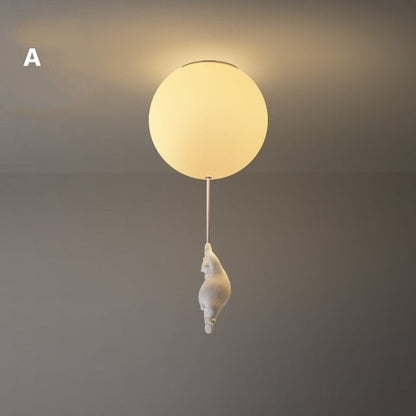 Charming Bear and Balloon Ceiling Light for Playful Spaces