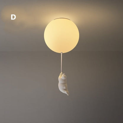 Charming Bear and Balloon Ceiling Light for Playful Spaces