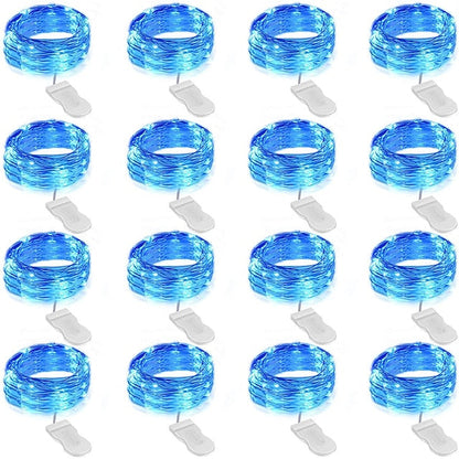 Glimmering LED String Lights, 7ft 20 Light Battery-Powered for Events