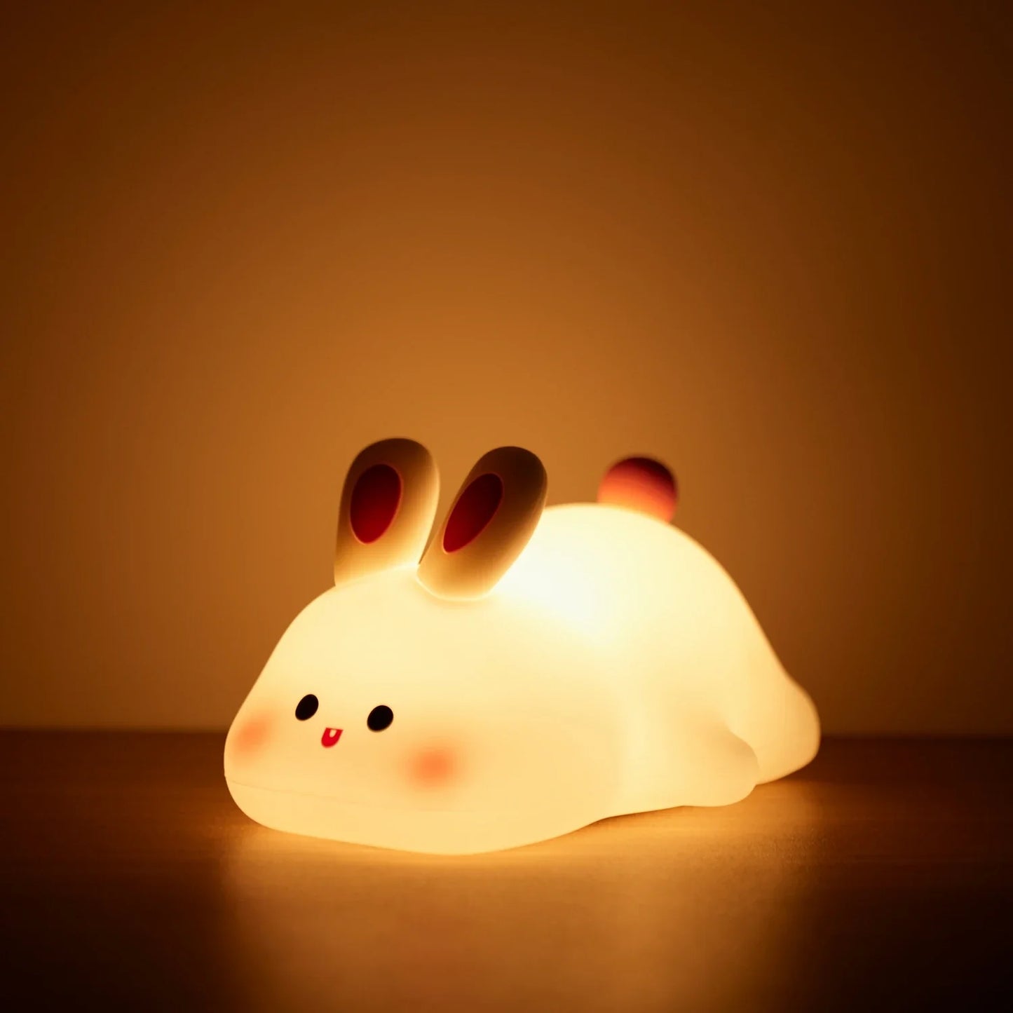 Charming Bunny Night Light with USB Recharge for Kids' Rooms