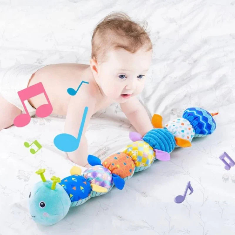 Colorful Sensory Caterpillar Plush Toy for Infants