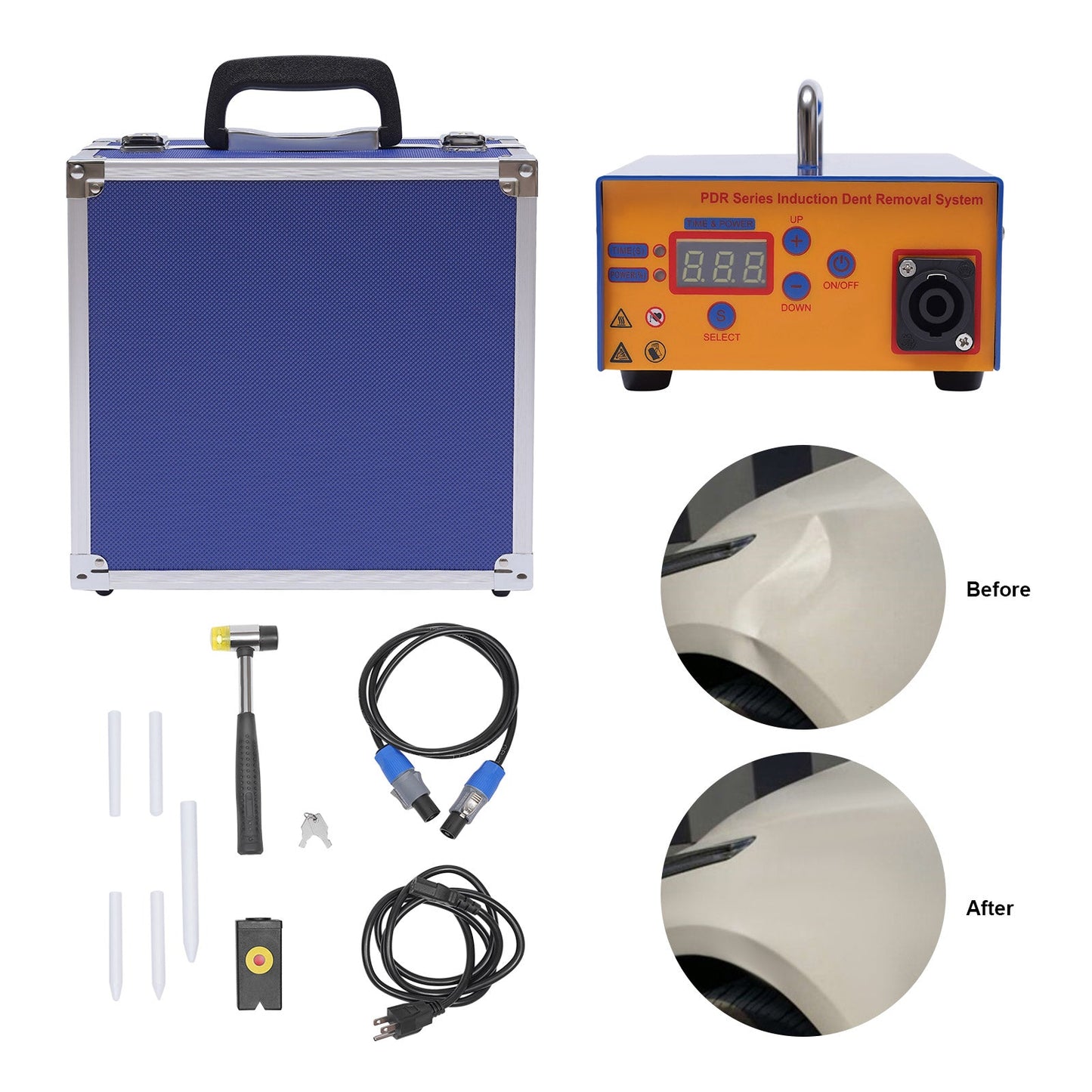 Powerful 1380W Dent Removal Tool with Digital Control and Case
