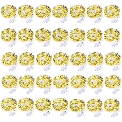 Glimmering LED String Lights, 7ft 20 Light Battery-Powered for Events
