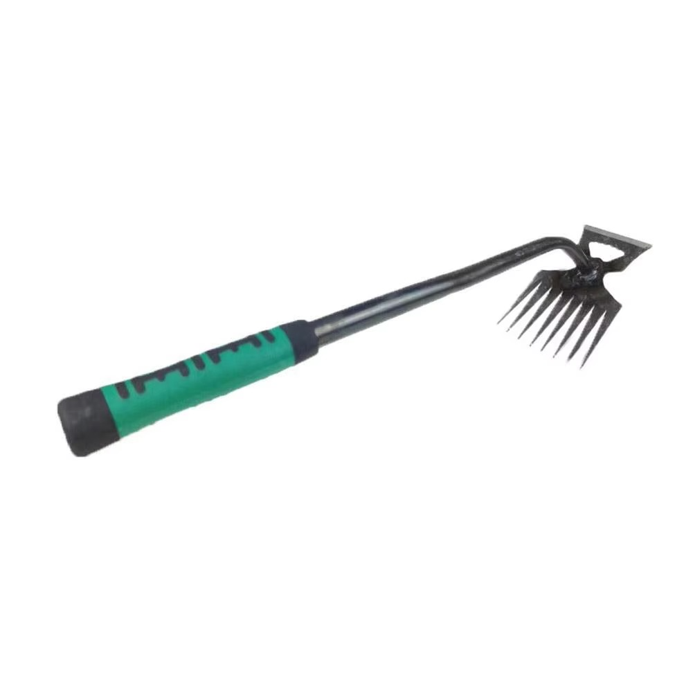 Versatile 8-Prong Steel Garden Cultivator with Comfortable Grip