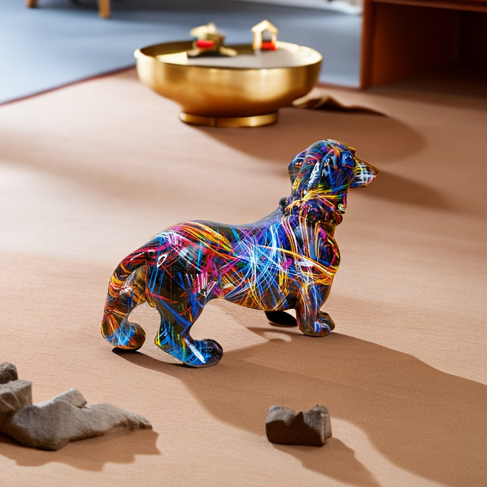 Vibrant Dachshund Figurine for Home and Office Decor