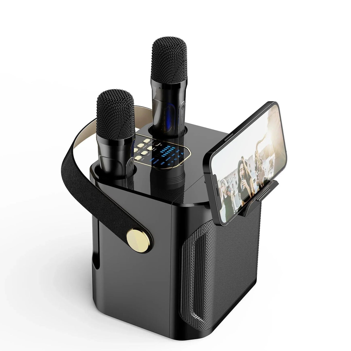 All-in-One Karaoke Speaker with Surround Sound & Dual Mics