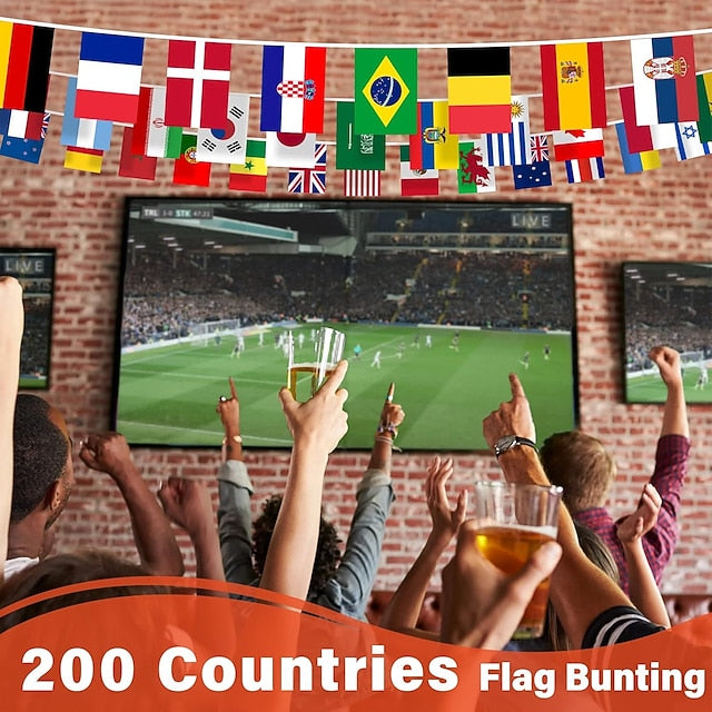 Multinational Flag Banner for Festive Events and Classrooms