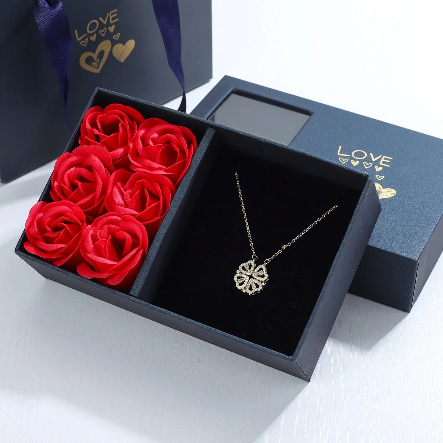 Charming Clover Pendant Necklace with Elegant Chain for Women
