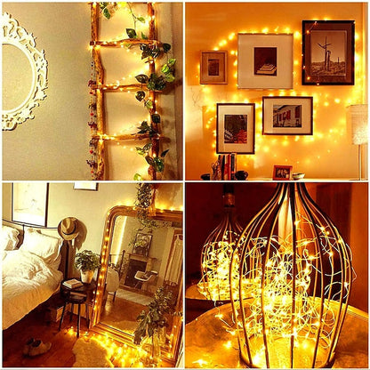 Glimmering LED String Lights, 7ft 20 Light Battery-Powered for Events
