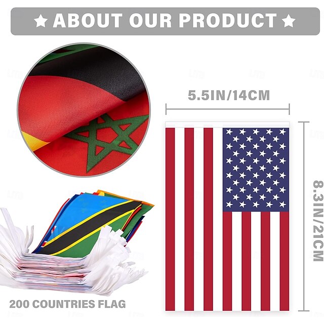 Multinational Flag Banner for Festive Events and Classrooms