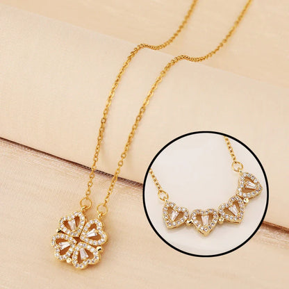 Charming Clover Pendant Necklace with Elegant Chain for Women