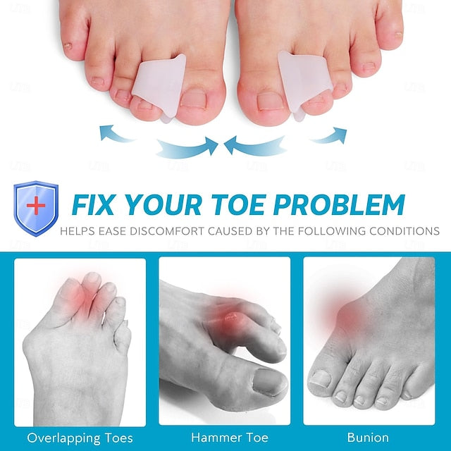 ComfortFit Gel Toe Separators - 6 Pack for All-Day Relief