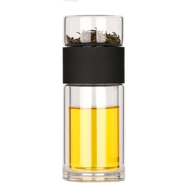 Premium Double-Walled Glass Infuser Bottle for Perfect Tea & Beverages