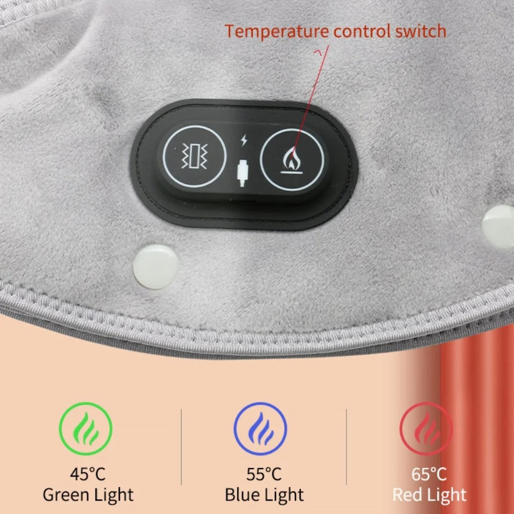 Comforting USB Heated Wrap for Neck and Shoulders with Adjustable Settings