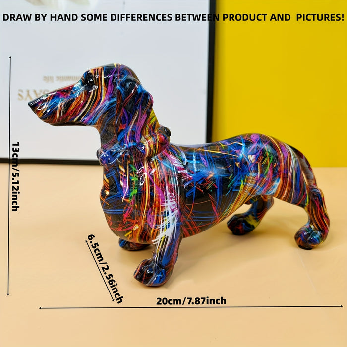 Vibrant Dachshund Figurine for Home and Office Decor