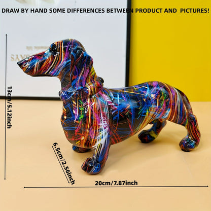 Vibrant Dachshund Figurine for Home and Office Decor