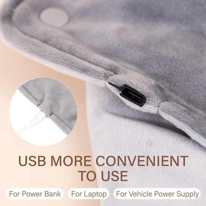 Portable USB Heating Pad for Soothing Back and Neck Relief