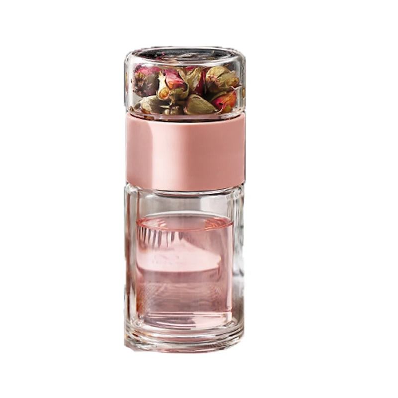 Premium Double-Walled Glass Infuser Bottle for Perfect Tea & Beverages