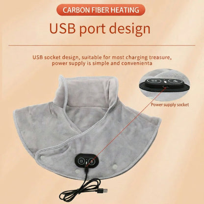 Comforting USB Heated Wrap for Neck and Shoulders with Adjustable Settings