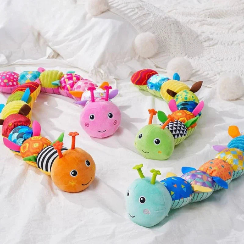 Colorful Sensory Caterpillar Plush Toy for Infants