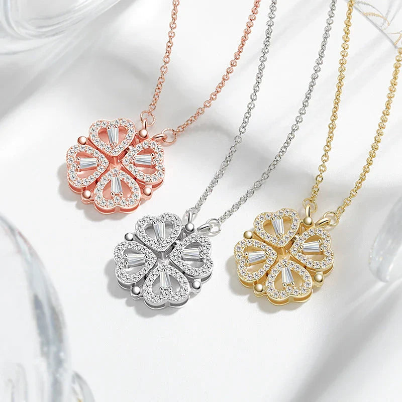 Charming Clover Pendant Necklace with Elegant Chain for Women