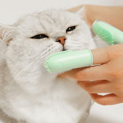 Pet Grooming Finger Brush Set for Dogs and Cats - 2-Pack