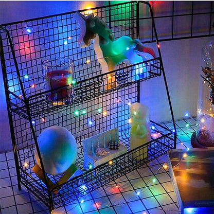 Glimmering LED String Lights, 7ft 20 Light Battery-Powered for Events