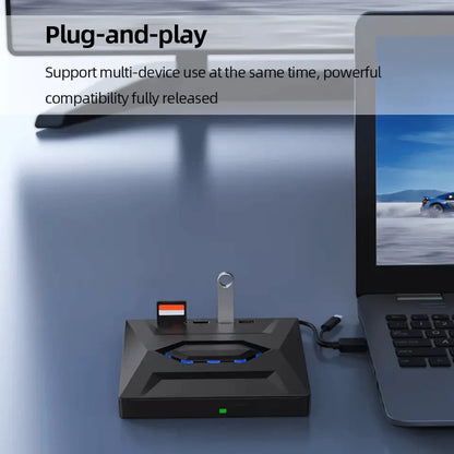 All-in-One External CD/DVD Burner with SD Card & USB Reader