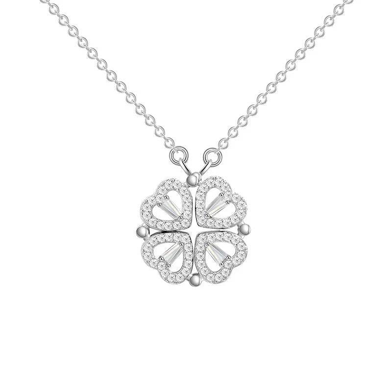 Charming Clover Pendant Necklace with Elegant Chain for Women
