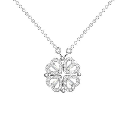 Charming Clover Pendant Necklace with Elegant Chain for Women