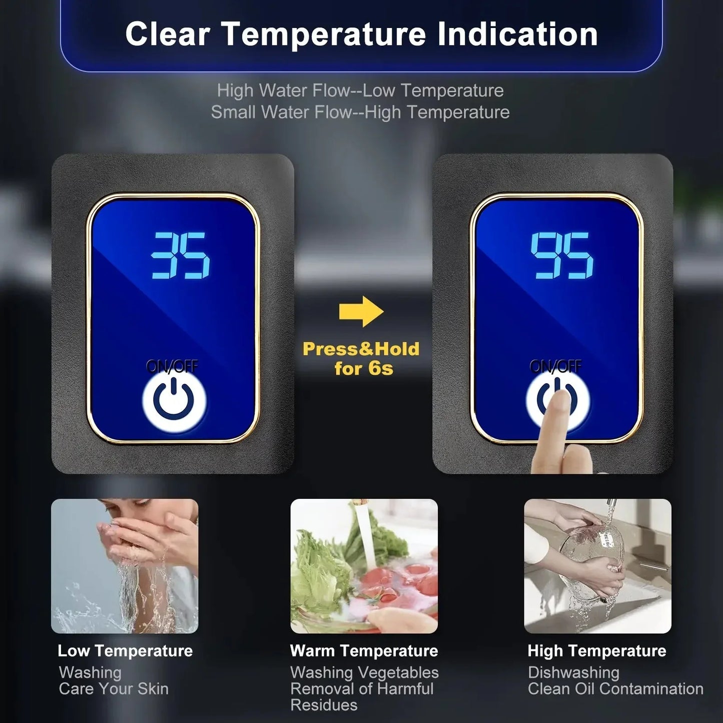 Instant Electric Water Heater with Smart Activation
