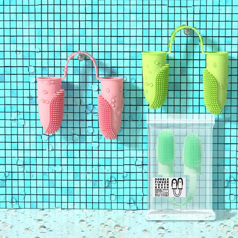 Pet Grooming Finger Brush Set for Dogs and Cats - 2-Pack