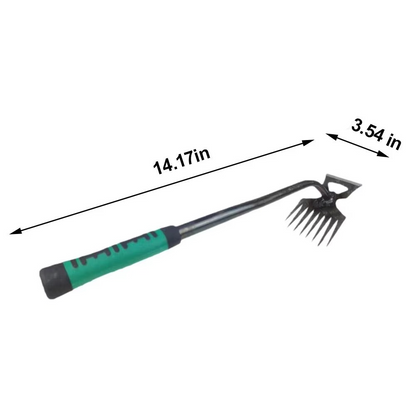 Versatile 8-Prong Steel Garden Cultivator with Comfortable Grip