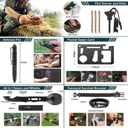 Comprehensive 262-Piece Survival Kit with First Aid and Gear Bag