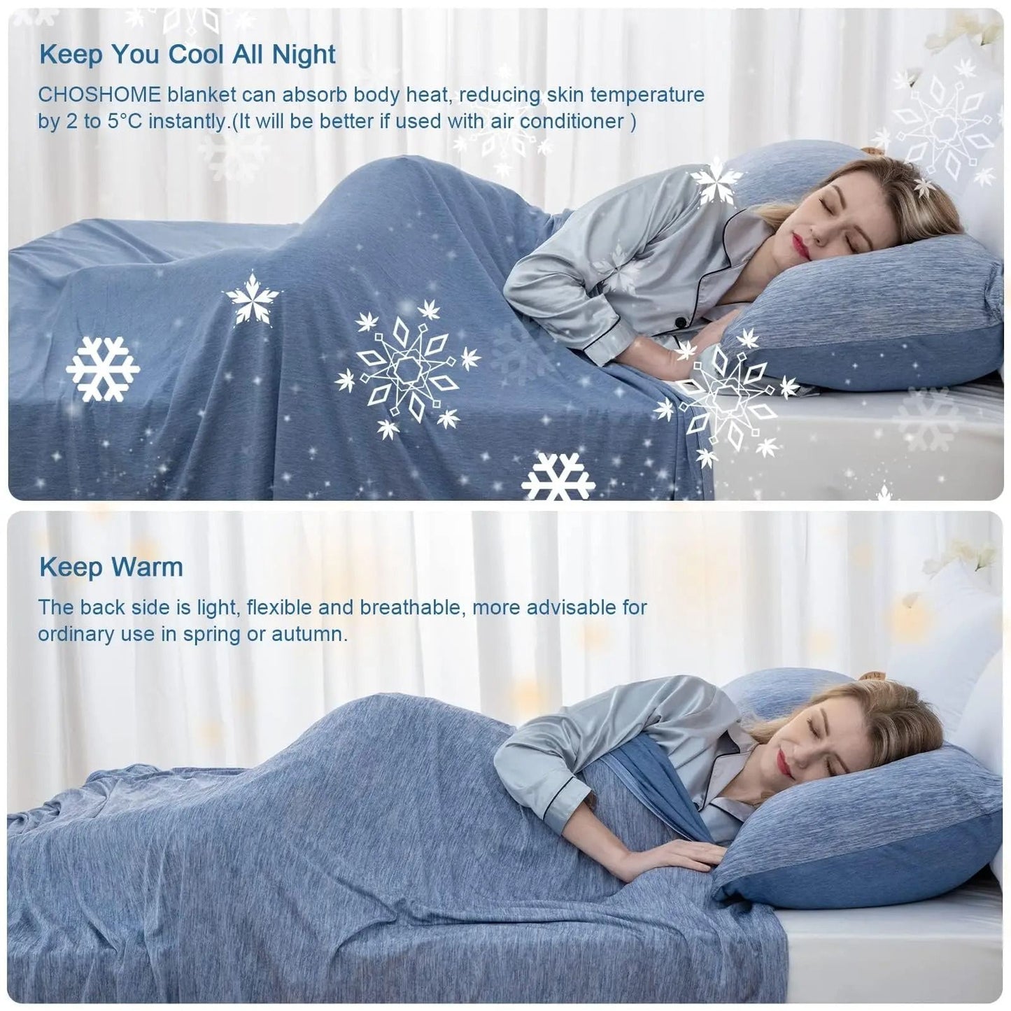 Ultra-Lightweight Summer Comfort Blanket for Year-Round Use