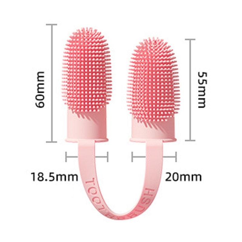 Pet Grooming Finger Brush Set for Dogs and Cats - 2-Pack