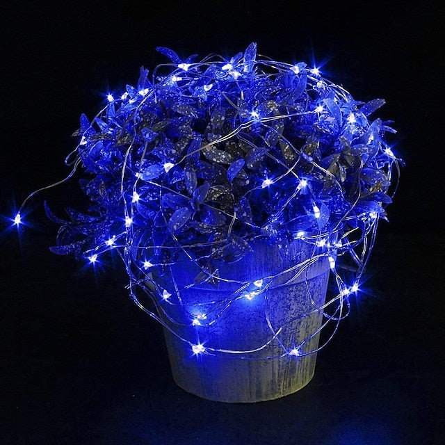 Glimmering LED String Lights, 7ft 20 Light Battery-Powered for Events