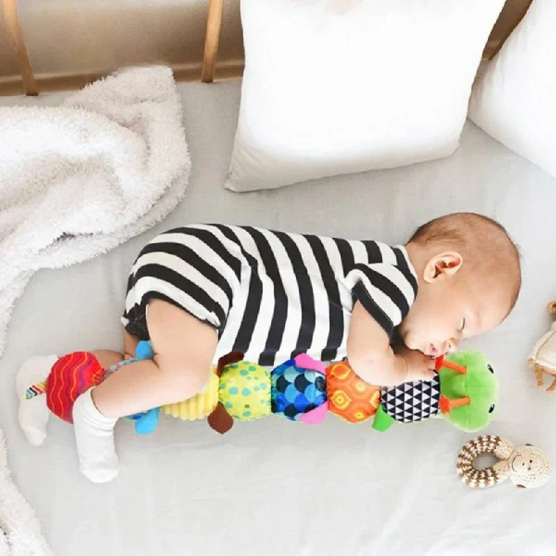 Colorful Sensory Caterpillar Plush Toy for Infants