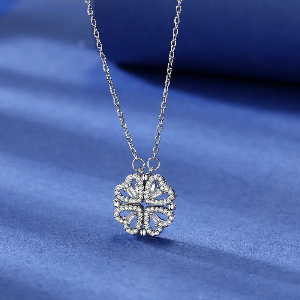 Charming Clover Pendant Necklace with Elegant Chain for Women