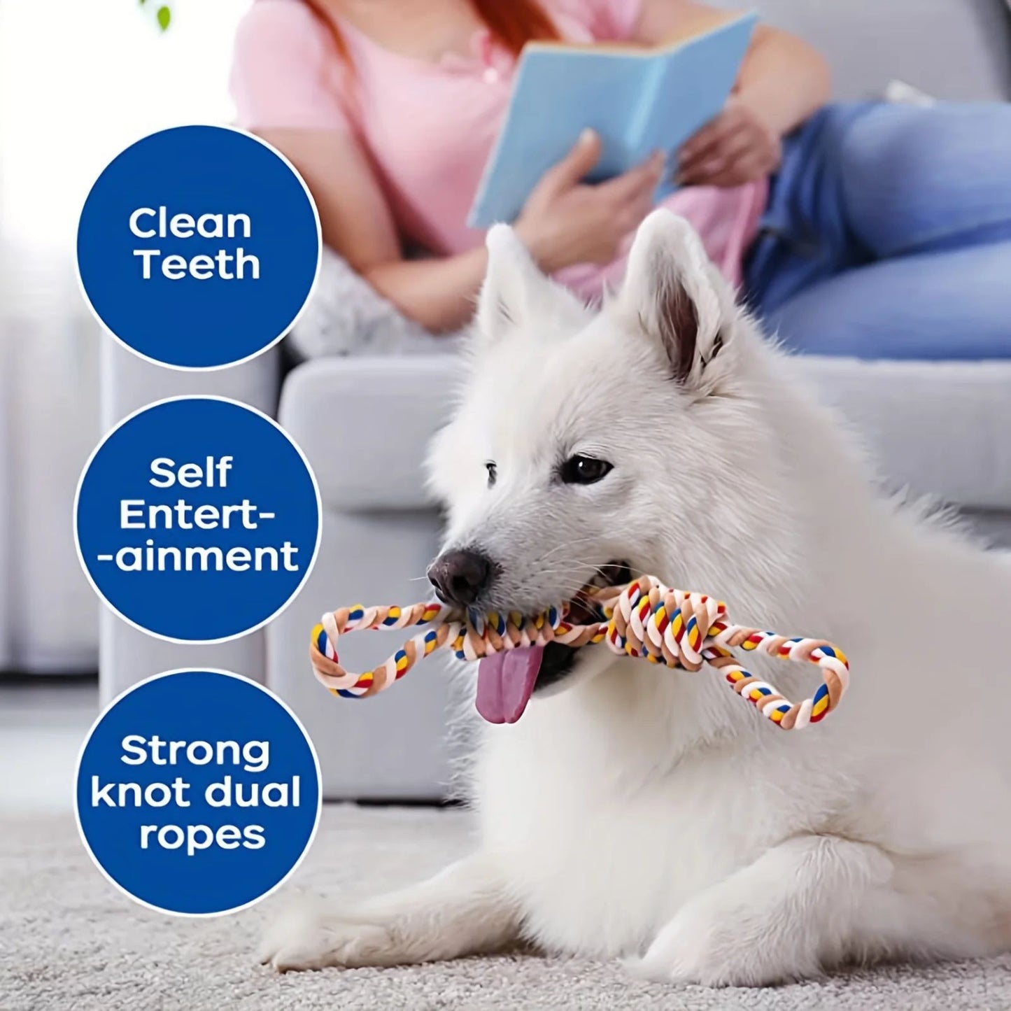Durable Cotton Tug & Chew Toy for Active Dogs
