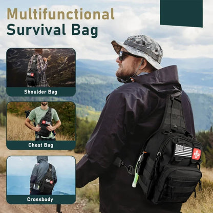 Comprehensive 262-Piece Survival Kit with First Aid and Gear Bag