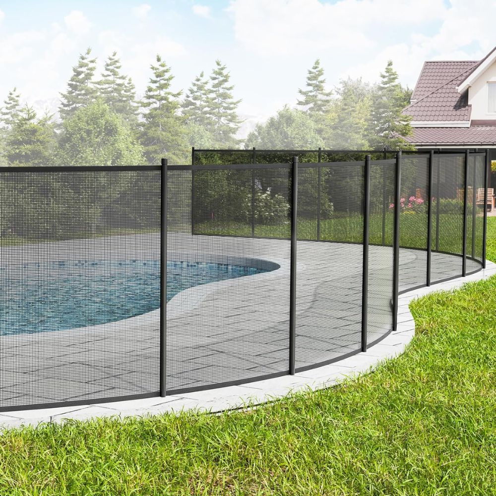 Secure Pool Barrier with Durable Mesh and Corrosion-Free Posts, 4ft Height