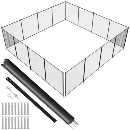 Secure Pool Barrier with Durable Mesh and Corrosion-Free Posts, 4ft Height